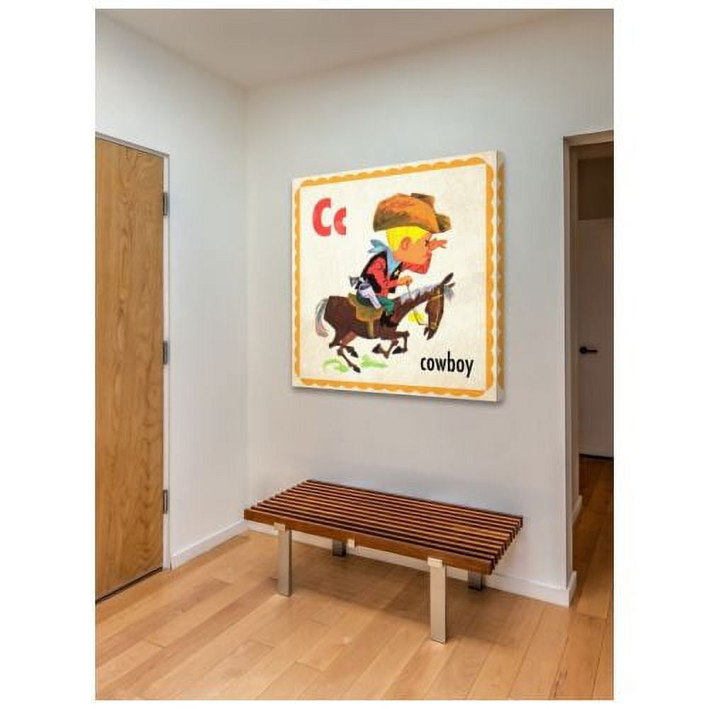 "Cowboy" Painting Print on Wrapped Canvas