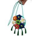 thumbnail image 2 of Women's Cotton Linen Woven Shoulder Bag, Crochet Flower Tassel Decorated Crossbody Beach Travel Bag for Girls Ladies, 2 of 4