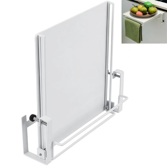 Foldable Countertop Storage Rack With Cabinet Door Extension