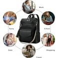 thumbnail image 7 of Kwuty Backpack Purse for Women Leather Anti-theft Fashion Designer Travel Backpack Ladies Shoulder Bags With Wristlet, 7 of 7