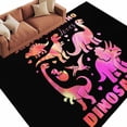 thumbnail image 2 of Pink Dinosaur 6'x9' Area Rug for Living Room, JUST A Boy Who Loves Dinosaur Jungle Animals Floor Mat Rugs for Bedroom Dining Room, Indoor Large Carpet for Classroom, Nursery Rugs for Playroom, 2 of 9