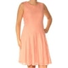 TOMMY HILFIGER Womens Coral Jewel Neck Above The Knee Fit + Flare Dress 6 B+B