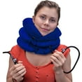 thumbnail image 1 of (2- Pump) Cervical Neck Traction Device &ndash; Premium 4-Way Targeting Neck Stretcher for Instant Pain Relief (Royal Blue), 1 of 8