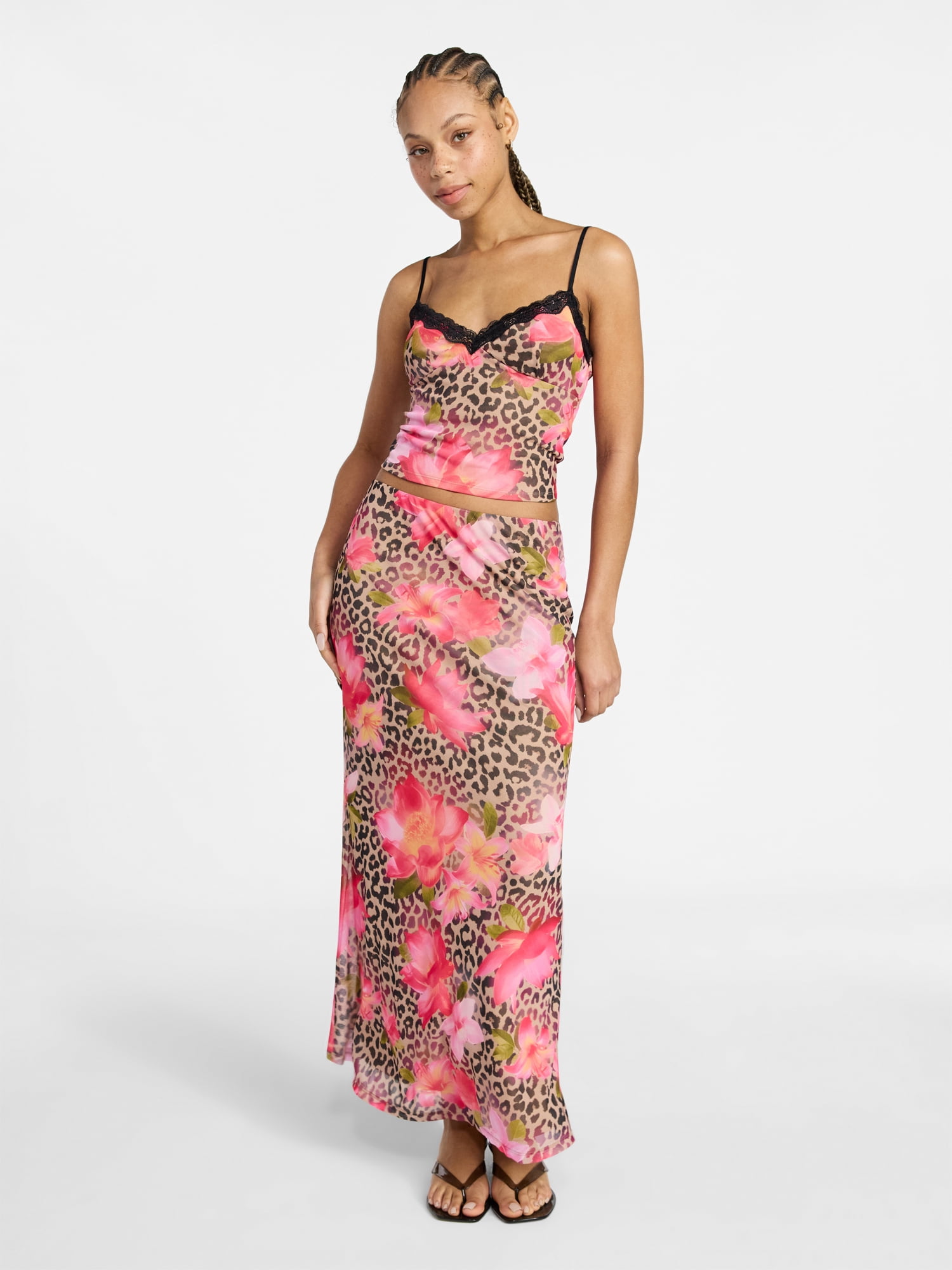 No Boundaries Mesh Maxi Skirt, Women's XXS-XXL