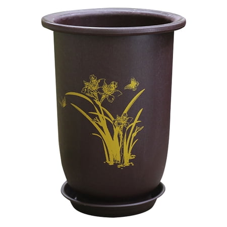 1Set Simple Orchid Planter Creative Garden Flowerpot Home Adornment Purple