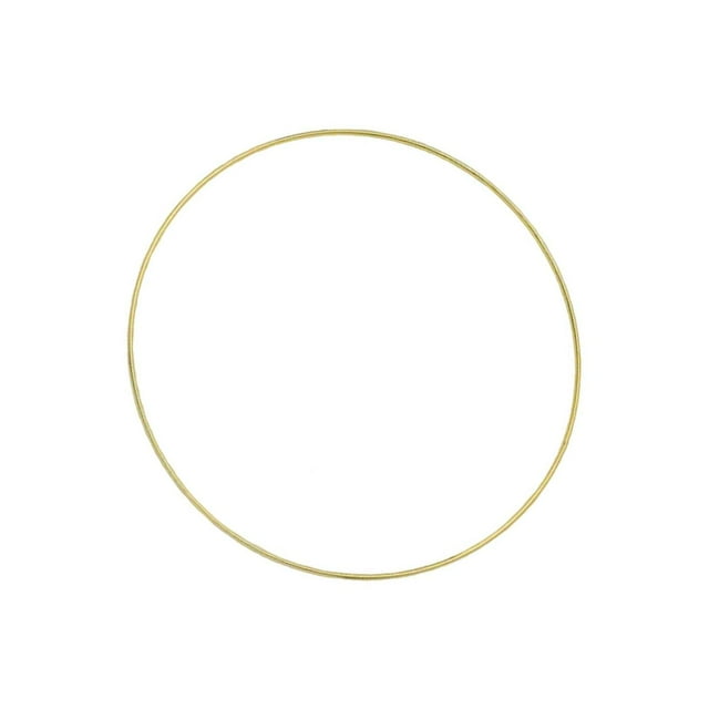Maytalsory Métal Doré pour Bagues Attrape-Rêves Couronne Macramé Artisanat Haute Qualité, Métal Résistant à l'Usure, Cerceaux Lisses 25cm