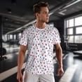 thumbnail image 3 of Wukai Rabbit Eating Print Men's Short-Sleeved Mesh T-Shirt,Quick-Dry Short Sleeve Workout T-Shirt-4X-Large, 3 of 8