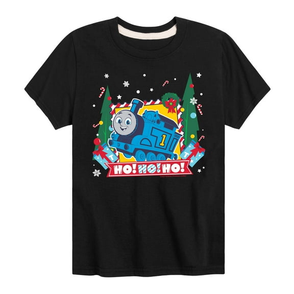 Thomas & Friends - Thomas Ho Ho Ho - Youth and Toddler Short Sleeve Graphic T-Shirt