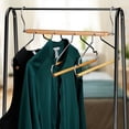 thumbnail image 2 of Natural Wooden Pant Hangers, Space-Saving Design Maximizes Closet Efficiency, High-Grade Wood Ensures Sturdy Support (4PCS), 2 of 5