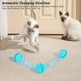 thumbnail image 3 of Juguete para gatos, pelota azul con luz LED, rotación automática de 360 grados y carga USB, juguete interactivo para gatos, perros y gatitos., 3 of 5