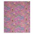 thumbnail image 4 of Indian Handmade Twin Size Peacock Print Pink Cotton Kantha Bedspread Bedding Blanket Throw, 4 of 5