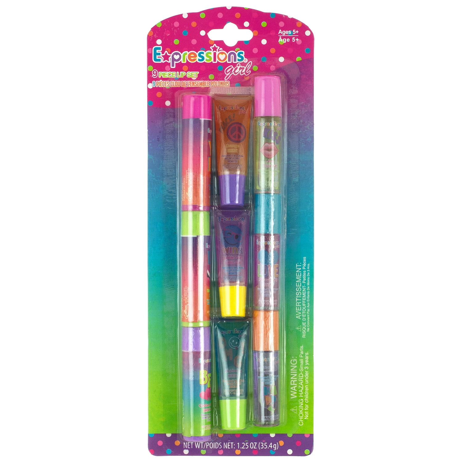 Expressions Girl Variety 9Piece Lip Set Lip Gloss & Balm