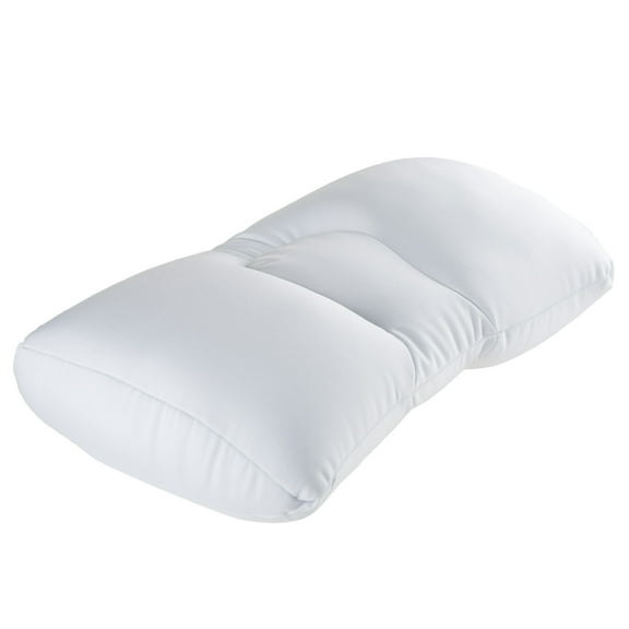 Remedy Microbead Pillow - Temperature Regulating Cushion Ergonomic Firm Contour Pillow - Supports Head, Neck, and Shoulders (White)