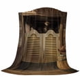 thumbnail image 6 of Western Pubs Blanket Soft Cozy Warm Throw Blanket for Couch, Plush Fuzzy Flannel Fleece Blankets for Sofa, Vintage Cowboy Countryside Retro Bed Blankets Lightweight Gifts for Women, 32"x48", 6 of 9