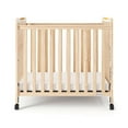 thumbnail image 4 of Foundations SafetyCraft Compact Slatted Crib, 3" Mattress Included, Locking Wheels, Natural, 4 of 7