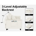 thumbnail image 5 of Howcool Convertible Sleeper Sofa Bed,3-in-1 Pull Out Loveseat Couch with Adjustable Backrest & Storage Pockets,54" Velvet Upholstery,Space-Saving for Living Room Apartment,Beige, 5 of 7
