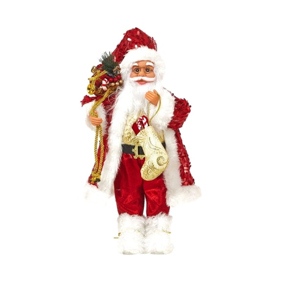 santa doll,christmas santa doll figure statue standing,cute figurine Table Ornaments Desktop Xmas,Decoration Figurine Christmas Ornament Gift,Decorative Santa Home Office Collectible 45cm
