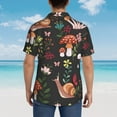 thumbnail image 6 of Easygdp Mushroom With Snails Men's Hawaiian Shirts Print Lapel Short Sleeve for Beach, vacation, party, casual occasions - Large, 6 of 9