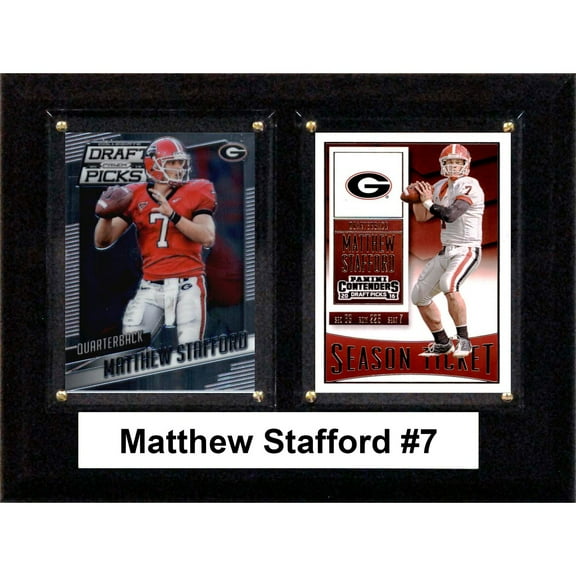 C & I Collectables 68STAFFORDCO 6 x 8 in. Matt Stafford NCAA Georgia Bulldogs Two Card Plaque