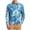#319-Blue, variant on Donemore Men's Hawaiian Print Shirt Long Sleeve Notched Lapel Button Down with Pocket Beach Vacation Casual Style