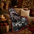 thumbnail image 3 of Vintage Dinosaur Fossil Christmas Scene Snowy Pines, Festive Holiday Scene, Warm Flannel Blanket for Living Room and Reading Nook, Art Lovers Christmas Gift, Festive Home Decor, 3 of 9