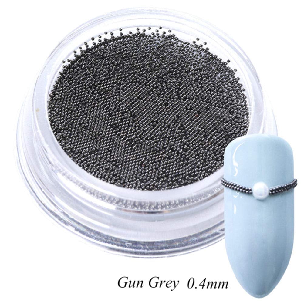 3D Nails Art Decoration Mini Metal Caviar Beads Gold Silver Rose Glod Black DIY Nail Design Accessories 4 Boxes