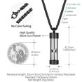 thumbnail image 5 of FaithHeart Hourglass Cremation Necklace for Men Women Black Stainless Steel Urn Ash Holder Perfume Pill Funnel Pendant Jewelry Gift for Bithday Christmas, 5 of 8