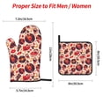 thumbnail image 3 of Oven Mitts and Pot Holders 4 Piece, Skull rock record music heart High Heat Slip Resistant Oven Mitt and Trivets Set Kitchen Oven Glove Pot Holders for Cooking Baking Grilling, 3 of 7
