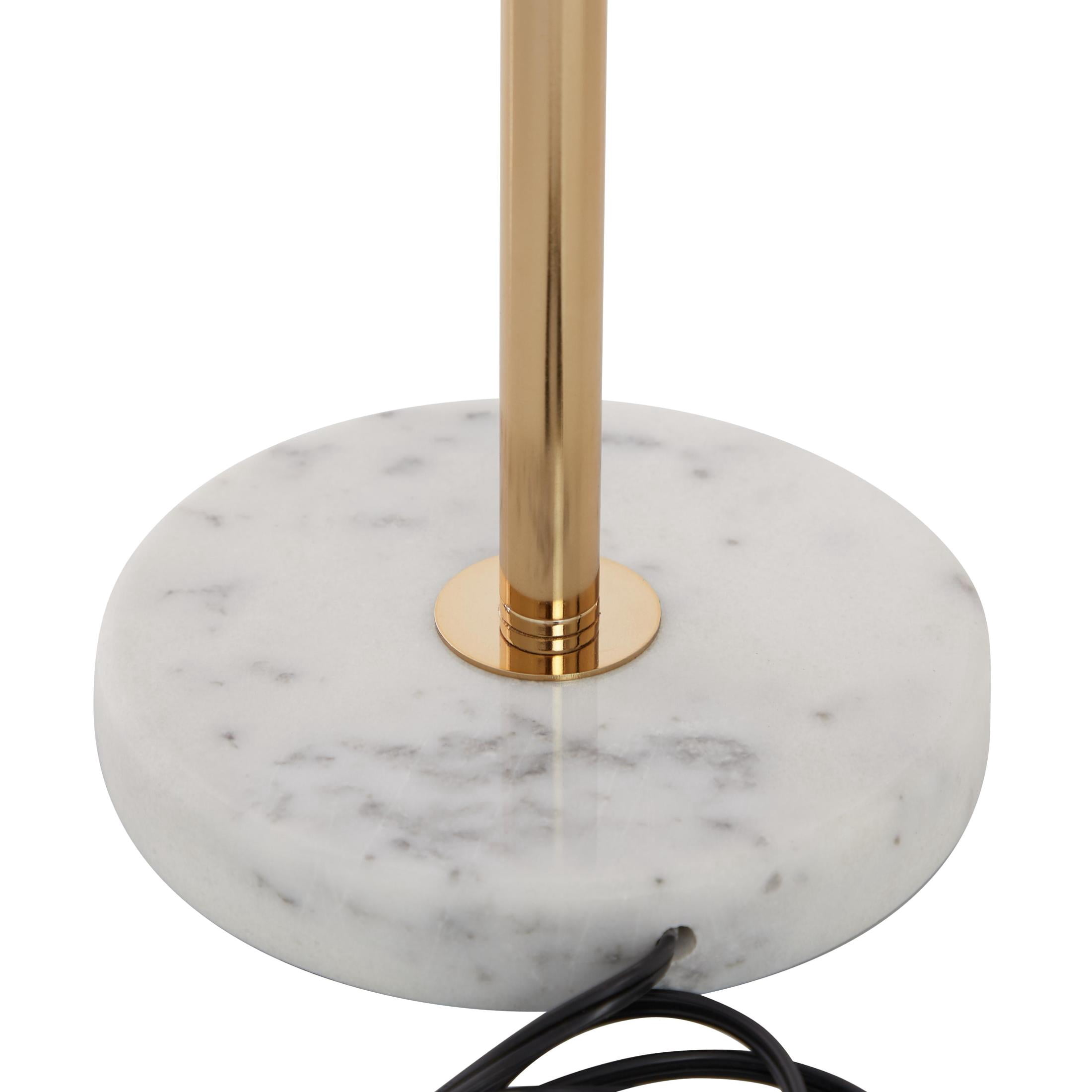 CosmoLiving by Cosmopolitan 23" White Table Lamp with White Glass Shade