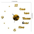 thumbnail image 7 of Modern Wall Clocks Frameless DIY Large 3D Non Ticking Clock For Living Room Golden, 7 of 7