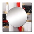 thumbnail image 2 of Designart "Cubic Abstract in Red and Gold I" Cubism Square Mirror For Wall Decor - Large Red Square Printed Wall Mirror Art - Square Transitional Mirror - Wall Mounted Square Large Mirror, 2 of 5