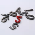 thumbnail image 2 of 10pcs Stereoscopic Plastic Number Modern Plaque Number House Hotel Door Address Digits Sticker Plate Sign(0-9,One for each Number), 2 of 6
