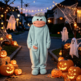 thumbnail image 6 of AHMOMEI Big Mouth Monster Onesie Pajamas for Adult Teen Funny Silly Wearable Onesie Fuzzy Loungewear Blue XL (with Comb), 6 of 6