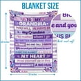 thumbnail image 3 of Gifts for Grandma, Merry Christmas, Xmas, Birthday Grandma Gifts, Grandma Blankets, Gifts for Grandma from Granddaughter Grandkids Grandson Grandchildren, Blanket Throw 50x60, 3 of 6
