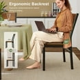 thumbnail image 4 of iPormis 35''Tall Dining Chairs Set of 6, Dining Room Chairs with MDF Board & Metal Frame, Perfect for Small Space, Easy Clean,Walnut, 4 of 8