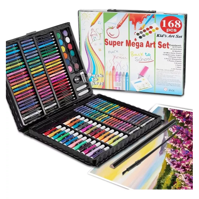 Kit de Marcadores Lapices Dibujo Belug 168 Colores