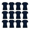 thumbnail image 2 of Gildan Missy Fit Women's X-Small Adult Short Sleeve T-Shirt, Navy (12 Pack), 2 of 2