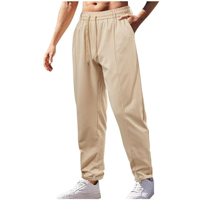 Liquidation de Pantalons pour Hommes! Pantalons de Sport de Performance pour Hommes pour le Voyage, Pantalons Légers Amples pour Sortir et la Randonnée, Cordon de Serrage, Taille Haute, Poches, Pantalons