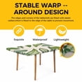 thumbnail image 4 of Green Leaves Table Cloths for 4 Foot Rectangle Tables, Tropical Summer Botanical Watercolor Elegant Rustic Patio Waterproof Elastic Fitted Tablecloths, Washable Rectangular Table Cover for Camping, 4 of 8