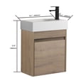 Elegant XNGGNG Floating Bathroom Vanity with Clean White Resin Sink