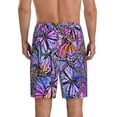 thumbnail image 3 of Kdxio Watercolor Butterflies Print Mens Sleep Shorts Bottoms Soft Comfy Pajama Wear Pants with Drawstring Pockets, 3 of 7