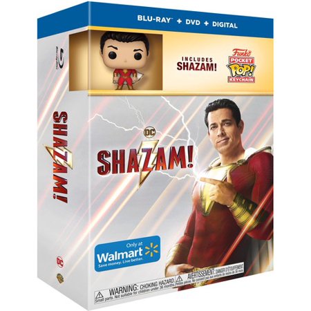 Shazam! (Walmart Exclusive) (Blu-ray + DVD + Digital + Funko Pocket (Best Way To Convert Mini Dv To Digital)