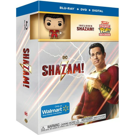 Shazam! (Walmart Exclusive) (Blu-ray + DVD + Digital + Funko Pocket (Best Program To Rip Blu Ray)