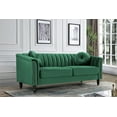 thumbnail image 3 of US PRIDE FURNITURE Hills Tufted Back Nailhead 75.2" Sofa-Green, 3 of 4