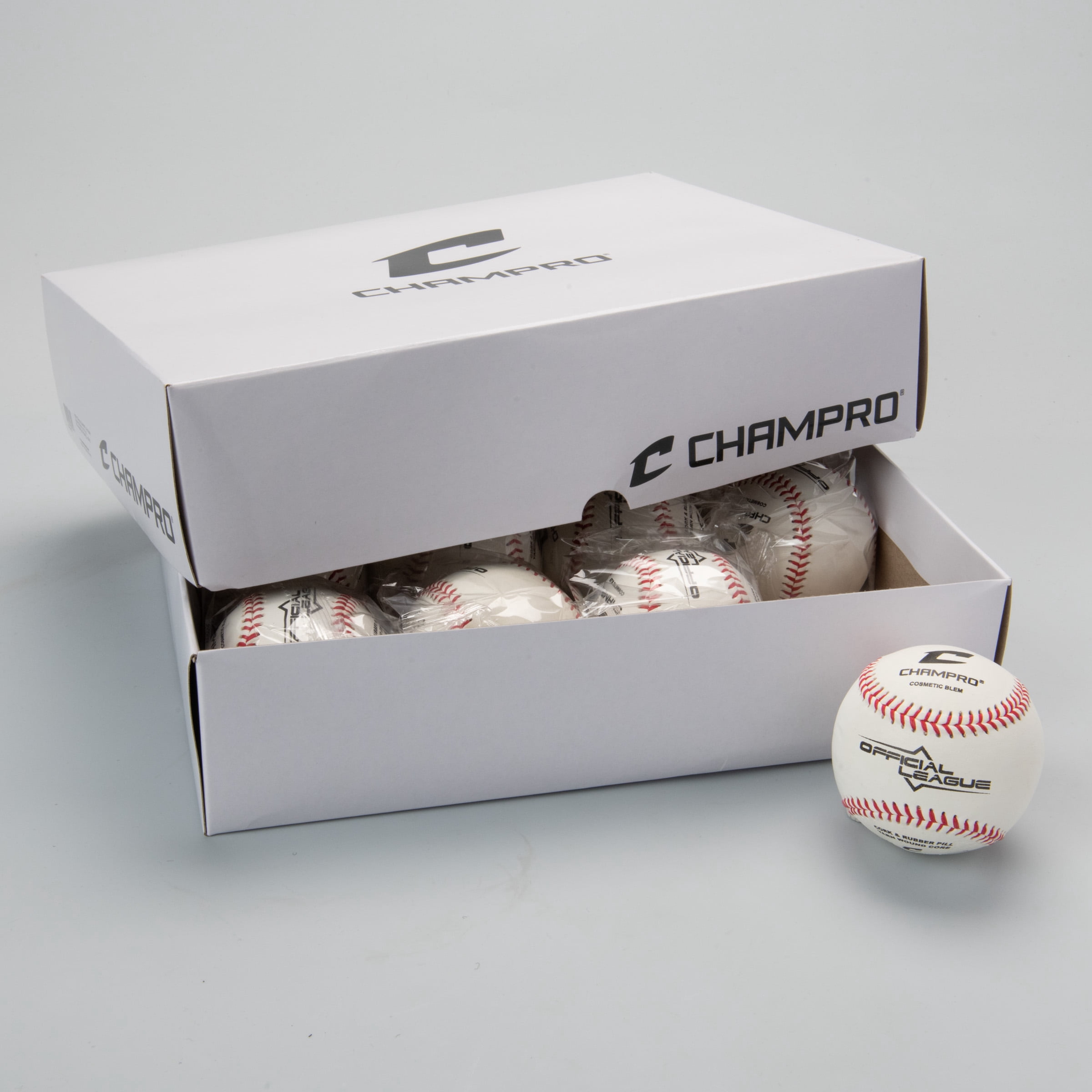 Champro Sports Youth League Baseballs with Leather Cover, Cosmetic Blem, 12 Pack