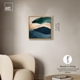 thumbnail image 5 of Navy and Emerald Bits II Canvas Blue Abstract Art by Art Remedy, Gold Frame, 20" x 20", 5 of 7