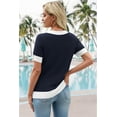 thumbnail image 6 of Ronuti Womens Blouses V Neck Short Sleeve Tops Spring Summer Business Casual Shirts Lightweight Sweaters, 6 of 9