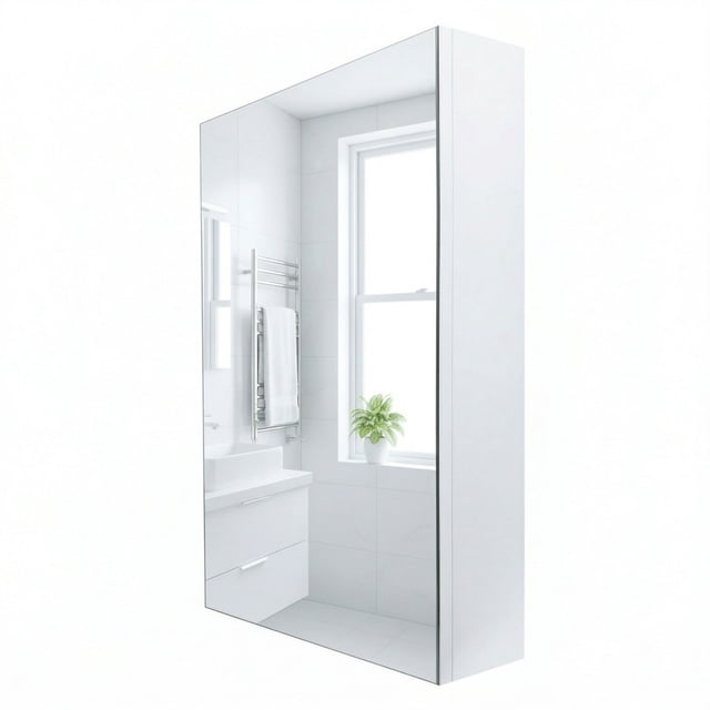 Botiquín con espejo para baño Modularma Modelo A color Blanco