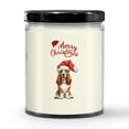 thumbnail image 3 of Merry Christmas Basset Hound Santa Hat Xmas Tree Winter Holiday Soy Wax Candle Bassets Dog Breed Lovers Gifts Idea 16oz White Vanilla Candle - 01013, 3 of 5