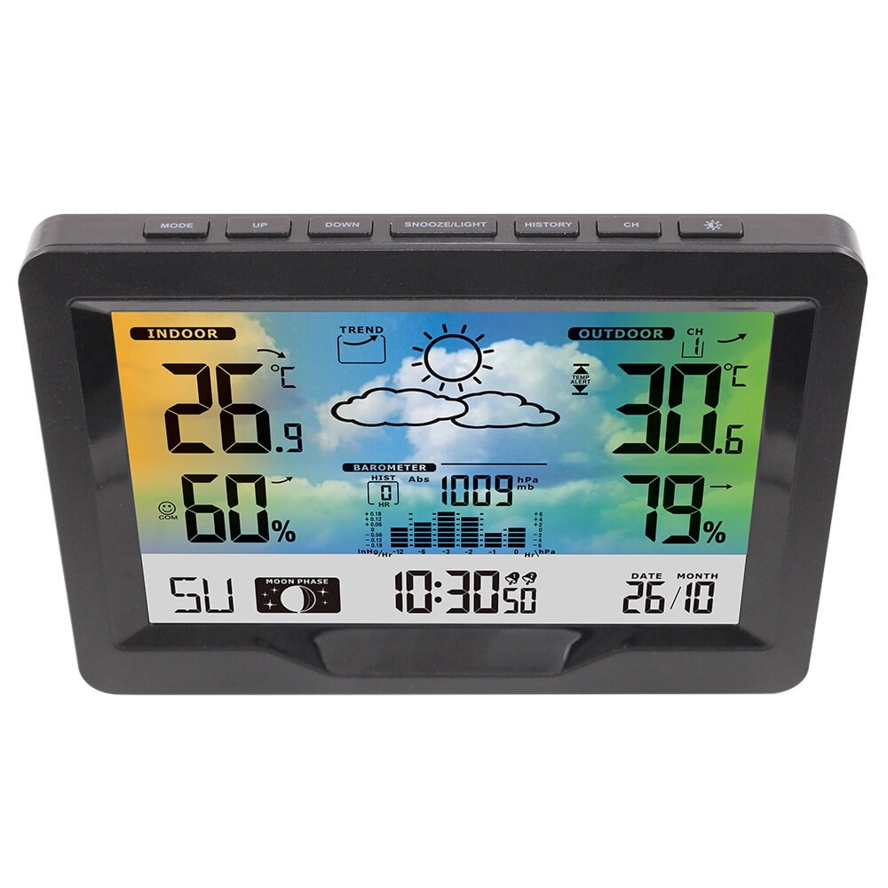 Wireless Weather Station with Color Screen, Digital Thermometer Hygrometer